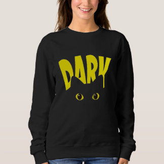 DARK Cat Eyes Gothic Sweatshirt | Schwarze Katze D