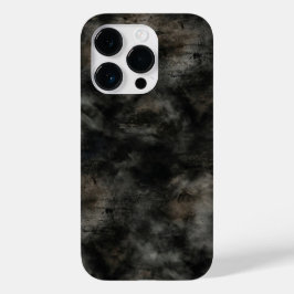 Dark Charcoal Smoke Grunge Texture iPhone Case