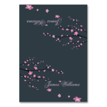 Dark Cherry Blossom Hochzeit-Platzkarten