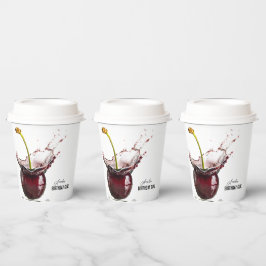 Dark Cherry Personalisiert Pappbecher