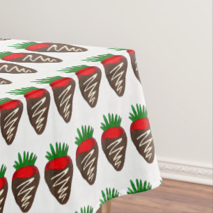 Dark Chocolate Covered Dipped Strawberry Feinschme Tischdecke