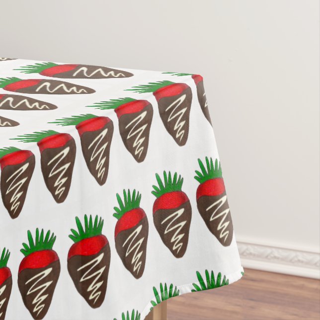 Dark Chocolate Covered Dipped Strawberry Feinschme Tischdecke (Beispiel)