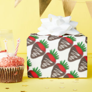 Dark Chocolate Dipped Strawberries Valentinstag Geschenkpapier