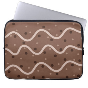 Dark Chocolate Drizzle and Sprinkles Pattern Laptopschutzhülle