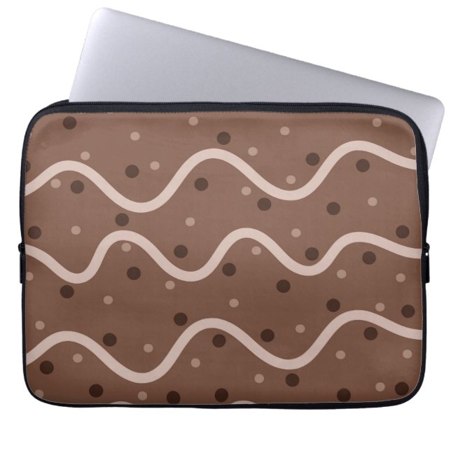 Dark Chocolate Drizzle and Sprinkles Pattern Laptopschutzhülle (Vorderseite)