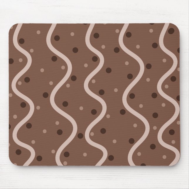 Dark Chocolate Drizzle and Sprinkles Pattern Mousepad (Vorne)
