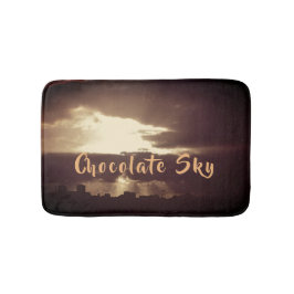 Dark Chocolate Plymouth Sky Sunset Bath Mat Badematte