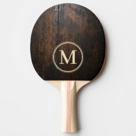 Dark Chopping Block Stone Monogram Tischtennis Schläger