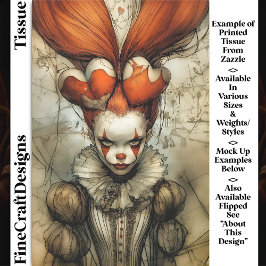 Dark Circus Queen Hearts Harlequin DZ2L Dekoupage Seidenpapier