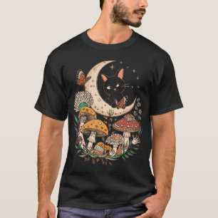 Dark Cotasscore Ästhetische Pilzkatze Fairycore T-Shirt