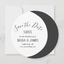 Dark Crescent Moon Wicca Handfasting Save the Date