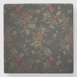 Dark Crimson Victorian Coaster Steinuntersetzer