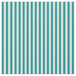 Dark Cyan & Mint Cream Muster der Streifen Stoff