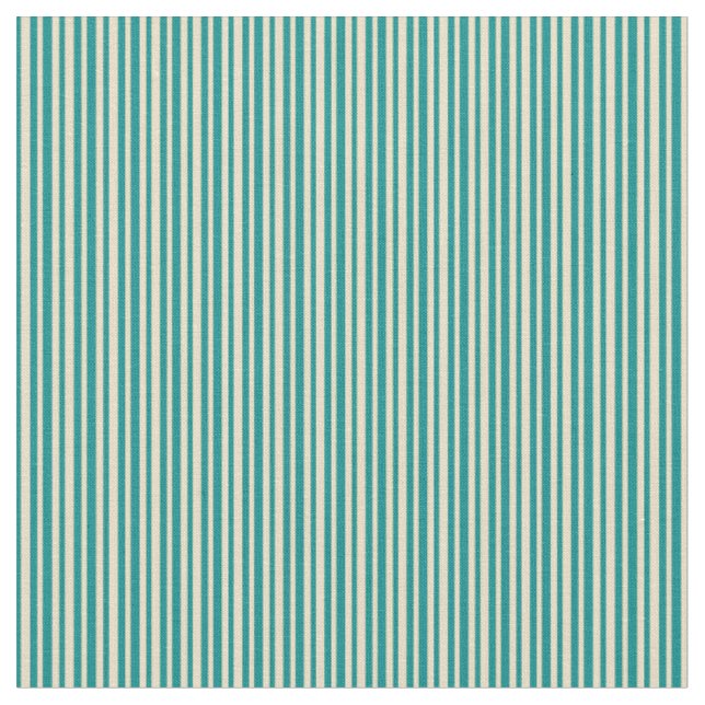 Dark Cyan und Tan Lines Muster Stoff (Nahaufnahme)