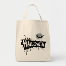 Dark Design Halloween Tote Bag