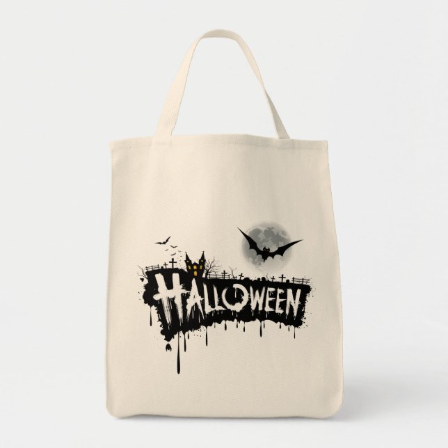 Dark Design Halloween Tote Bag Tragetasche (Vorne)
