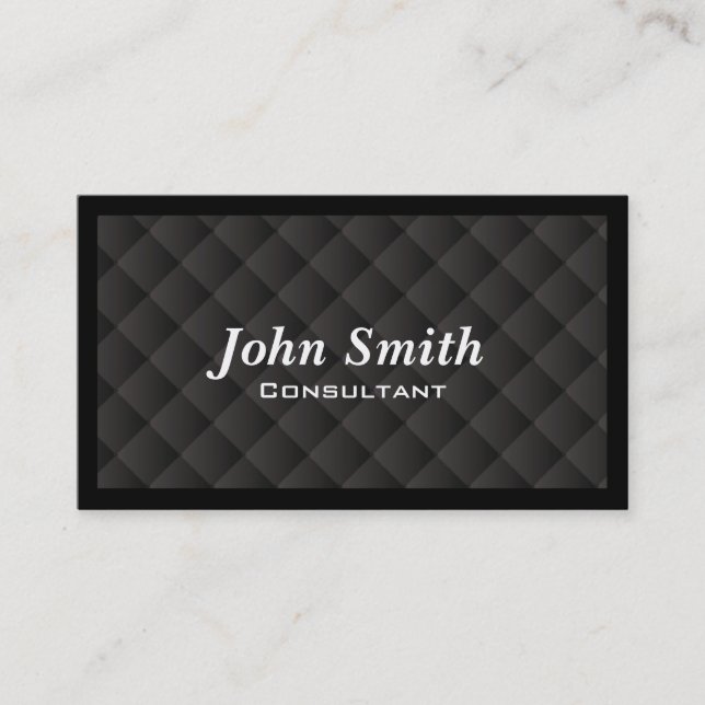 Dark Diamond Quilt Consultant Business Card Visitenkarte (Vorderseite)