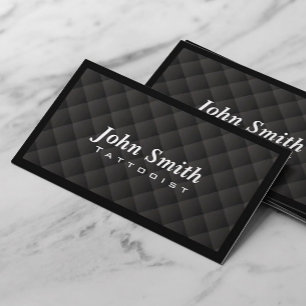 Dark Diamond Quilt Tattoo Art Business Card Visitenkarte