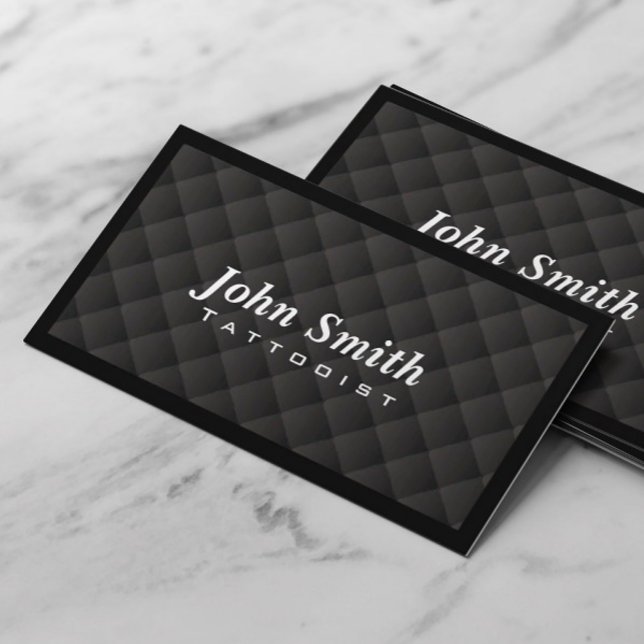 Dark Diamond Quilt Tattoo Art Business Card Visitenkarte (Von Creator hochgeladen)