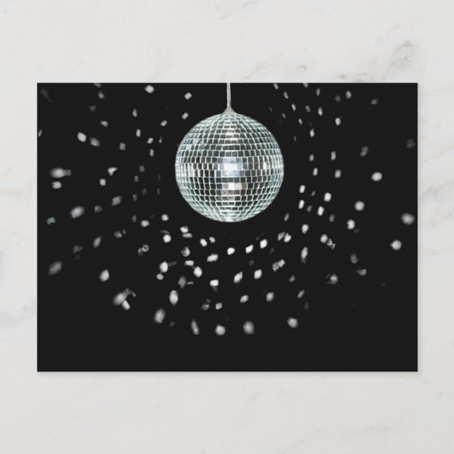 Dark Disco Ball Postkarte (Vorderseite)
