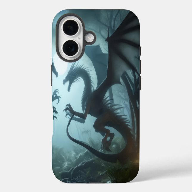 Dark Dragon iPhone 16 Hülle (Rückseite)
