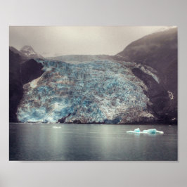 Dark & Dramatischer Alaska-Gletscher | Poster
