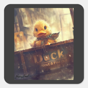 Dark Duck About & Find Sticker