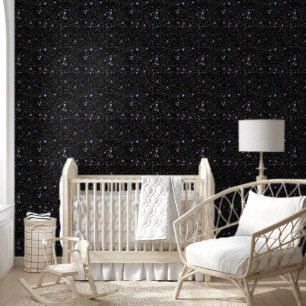 Dark Edgy Sleek Retro Eleganter Black Galaxy Glitz Tapete