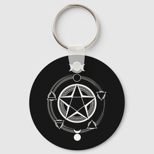 Dark Elemental Pentagram Schlüsselanhänger (Vorderseite)