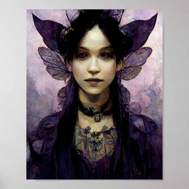 Dark Elf 2 Goth Gothic Fantasy Art Poster (Vorne)