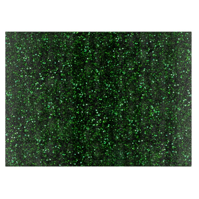 Dark Emerald Green Glitzer Schneidebrett (Vorderseite)