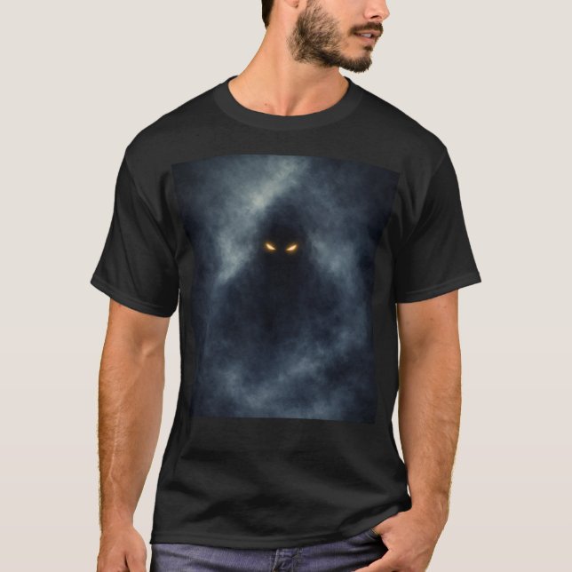 Dark Entity in the Fog Creepy Horror T-Shirt (Vorderseite)