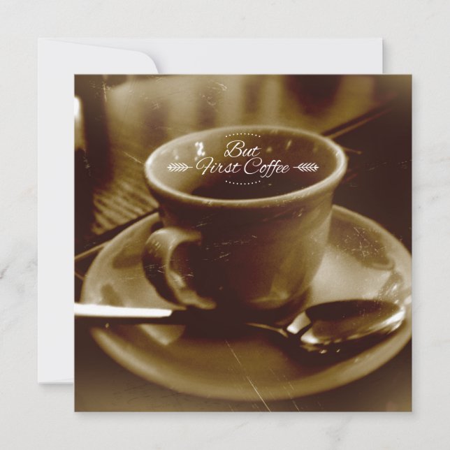 Dark Espresso - Grunge Kaffee Zitat (Vorderseite)