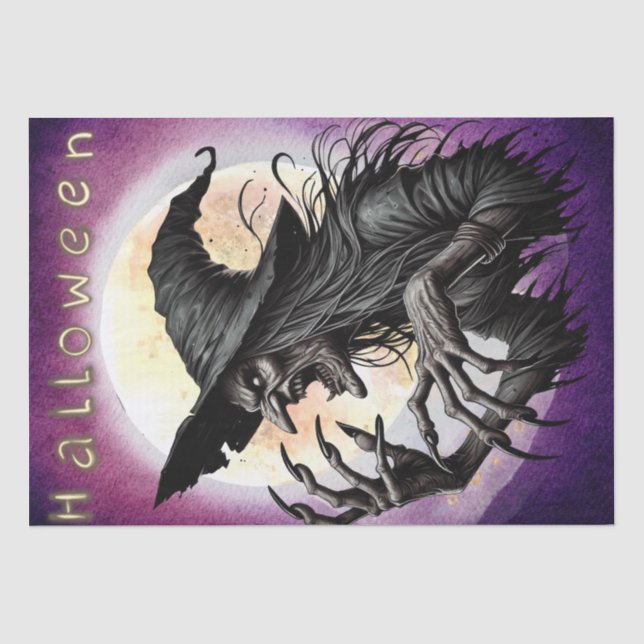 Dark Evil Hexe Seidenpapier (Vorderseite)