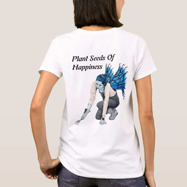 Dark Fairy Gardener Garening Fantasy Art Shirt (Rückseite)