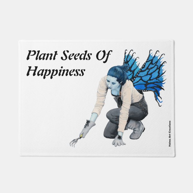 Dark Fairy Gardener Gärtner Fantasy Art Door Mat Fußmatte (Vorderseite)