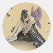 Dark Fairy Lila Wings Sticker