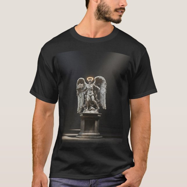 Dark Fallen Angel Statue\Gothic Cathedral T-Shirt (Vorderseite)