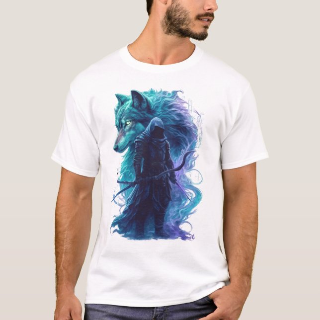 Dark Fantasy Archer - Hooded Sniper Elite T-Shirt (Vorderseite)