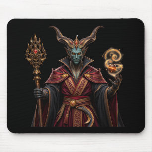 Dark Fantasy Dämonenzauberer Gehörnter Magier Maus Mousepad