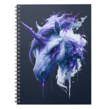 Dark Fantasy Galaxy Einhorn Notizbuch