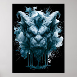 Dark Fantasy Gargoyle Poster