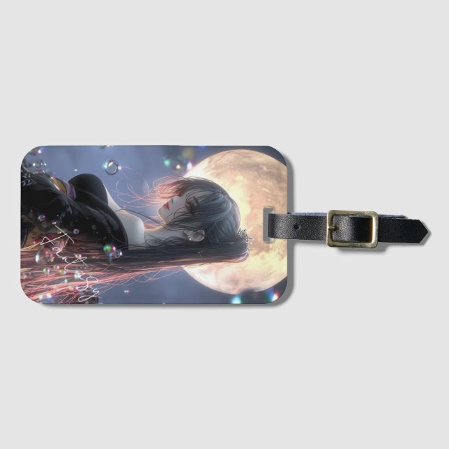 Dark fantasy girl / Aesthetic Gepäckanhänger (Vorderseite (Horizontal))