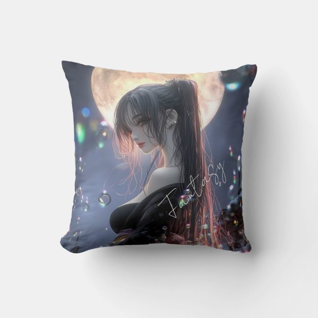 Dark fantasy girl / Aesthetic Kissen (Vorderseite)