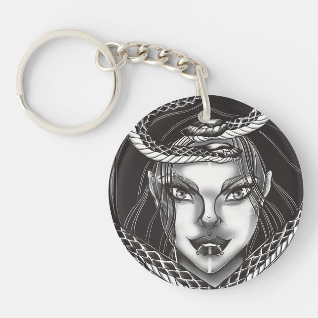 Dark Fantasy Gorgon Snake Woman Keychain (Devant)