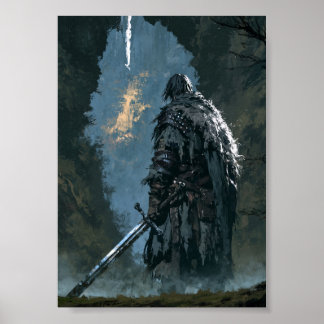 Dark-Fantasy-Kriegerposter Poster