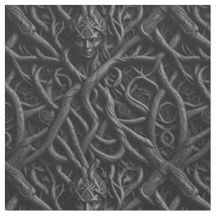 Dark Fantasy Root Frau entwinnte Fabric Stoff