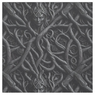 Dark Fantasy Root Frau entwinnte Fabric Stoff