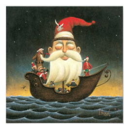 Dark Fantasy Santa Pirate Leinwand Art Fotodruck