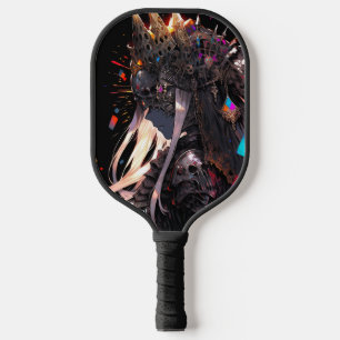 Dark Fantasy Skull Crown Queen Anime Girl Pickleball Schläger